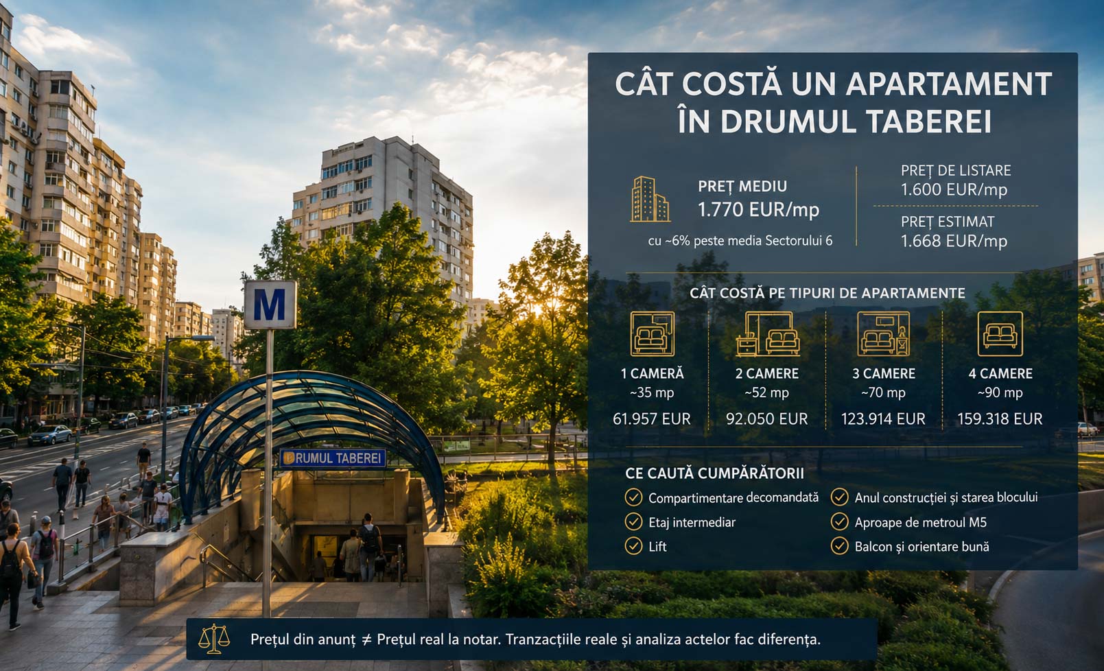 Blocuri de locuințe în cartierul Drumul Taberei din Sectorul 6, București, zonă deservită de metroul M5