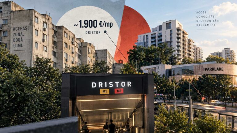 Prețurile cerute pentru apartamentele din Dristor, Sectorul 3 al Bucureștiului, în 2026, cu un nivel de circa 1.900 de euro pe metru pătrat, peste media sectorului de 1.677 de euro pe metru pătrat, într-o zonă cu nod dublu de metrou.