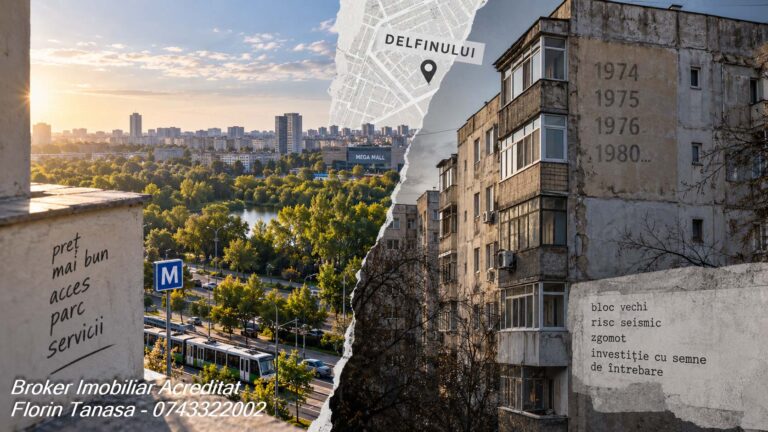 Prețuri apartamente în zona Delfinului din Pantelimon, Sectorul 2, unde blocurile au fost ridicate între 1974 și 1980, lângă parc, tramvai și metrou