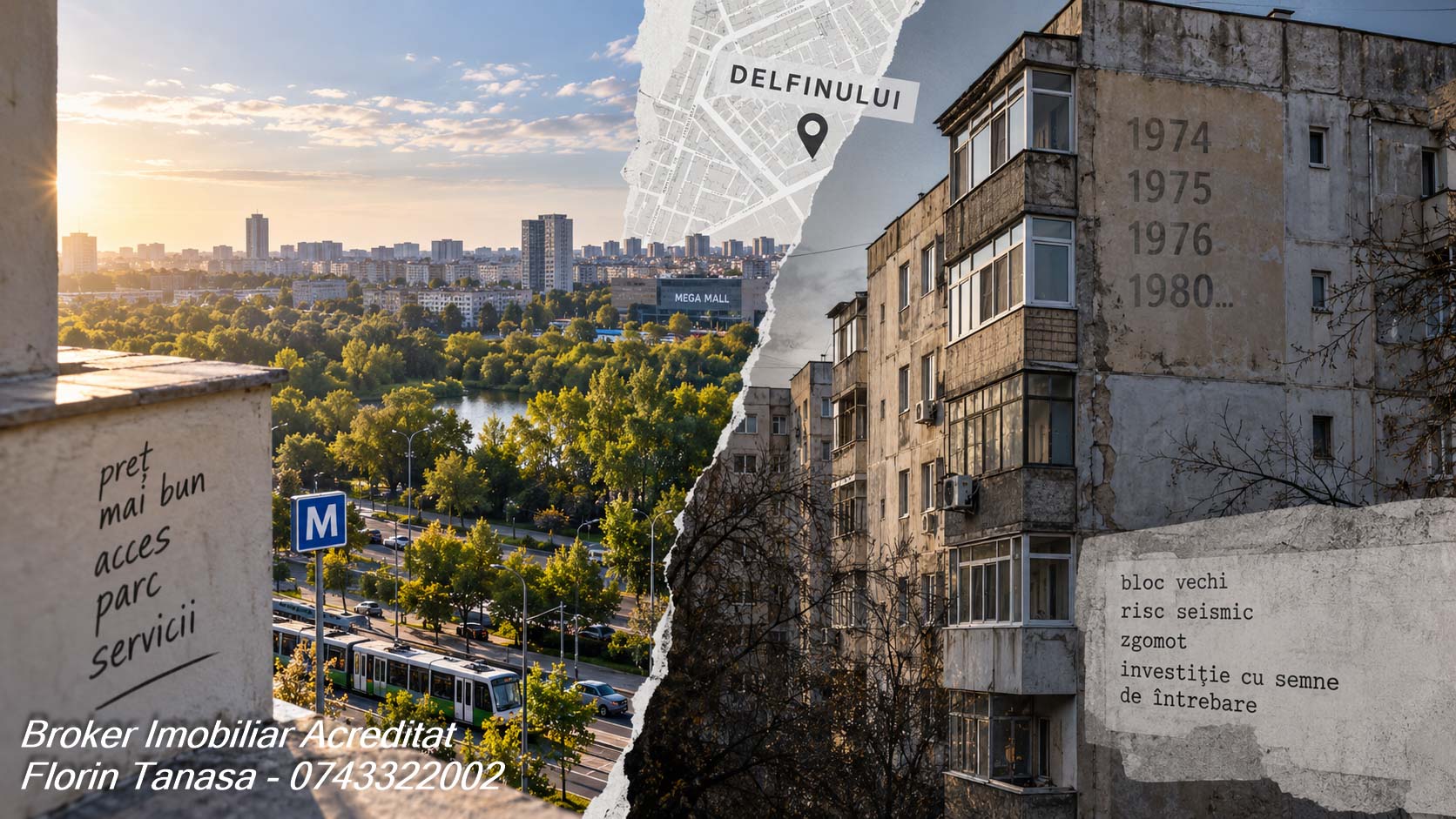 Prețuri apartamente în zona Delfinului din Pantelimon, Sectorul 2, unde blocurile au fost ridicate între 1974 și 1980, lângă parc, tramvai și metrou
