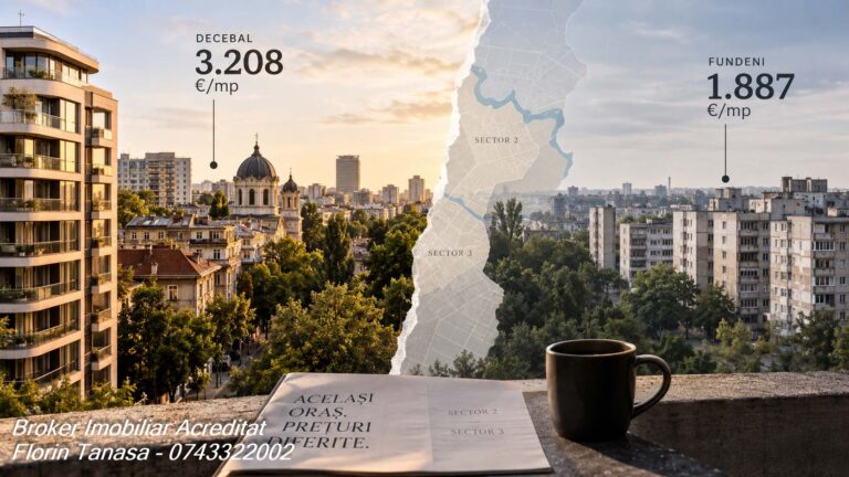 Studiu pe 704 anunțuri publicate direct de proprietari în Sectoarele 2 și 3, cu preț median cerut de 2.160 de euro pe metru pătrat și 119.000 de euro pe apartament